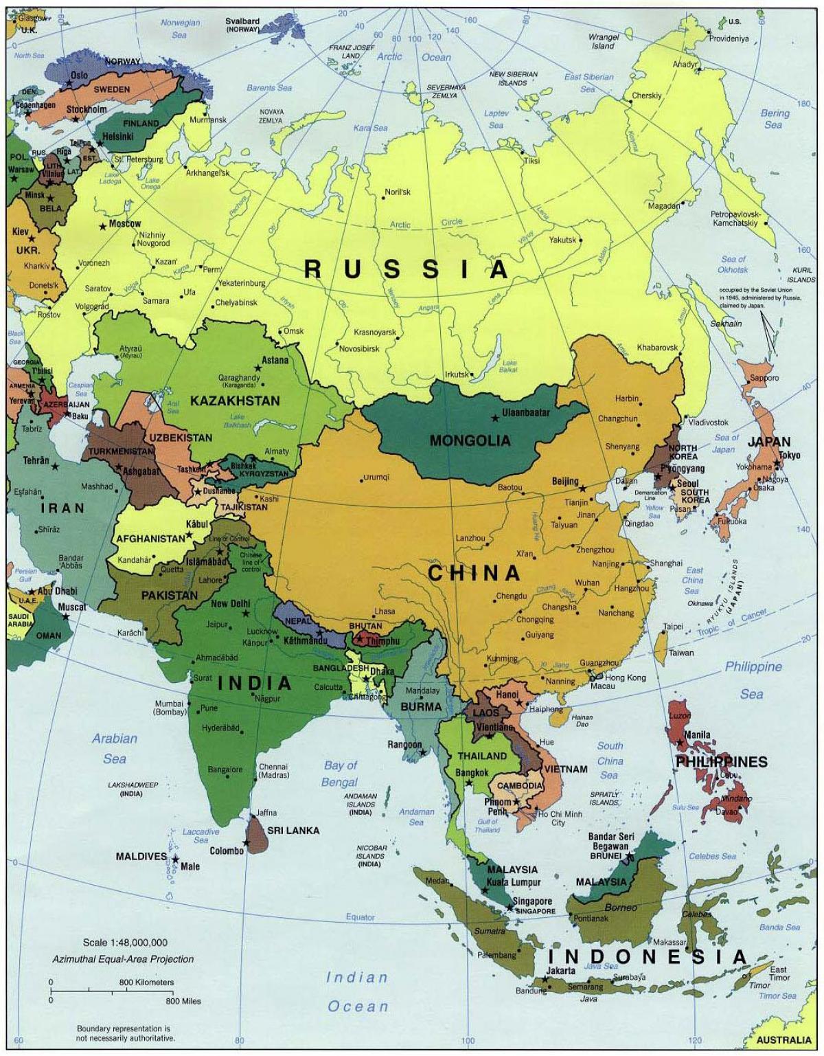 China and surrounding countries map