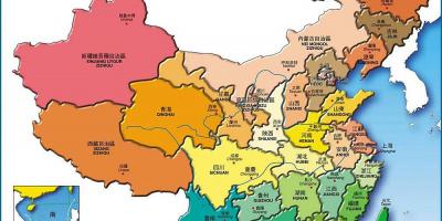 Map China provinces