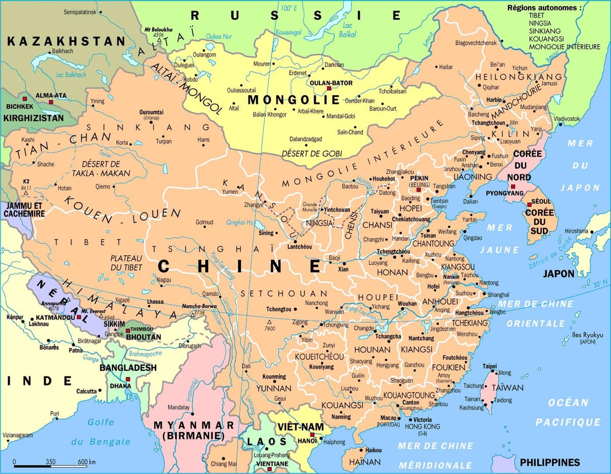 China administrative map