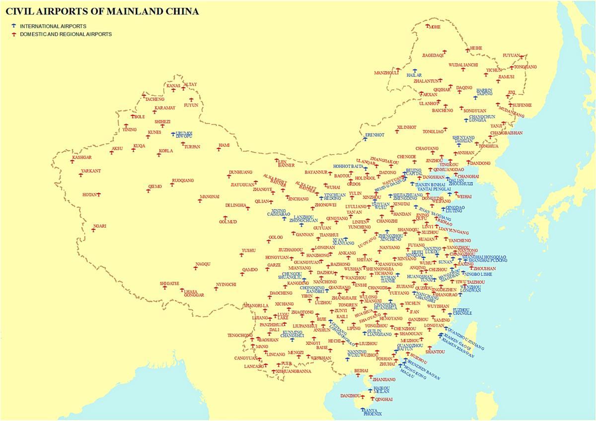 China airports map