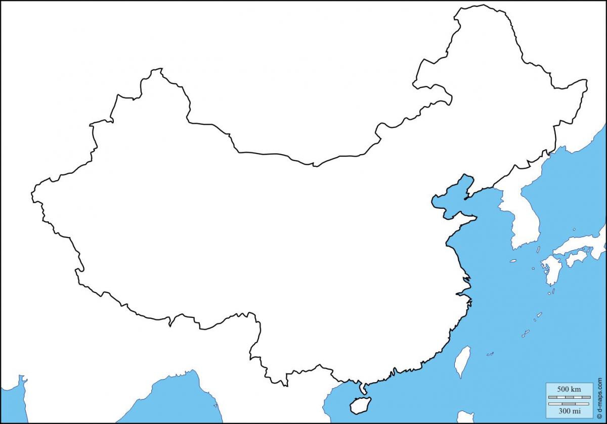 China blank map