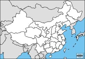 blank map China