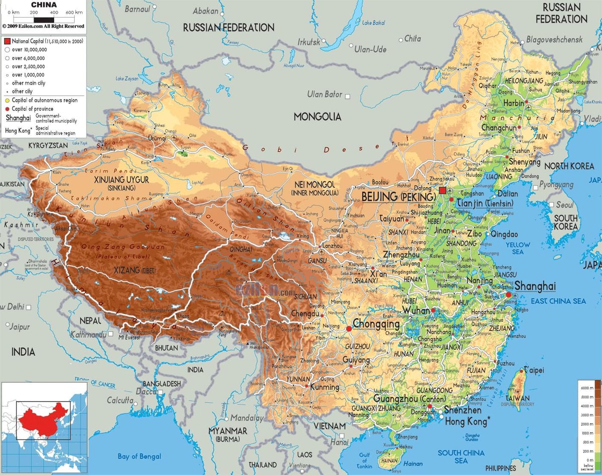 map in China