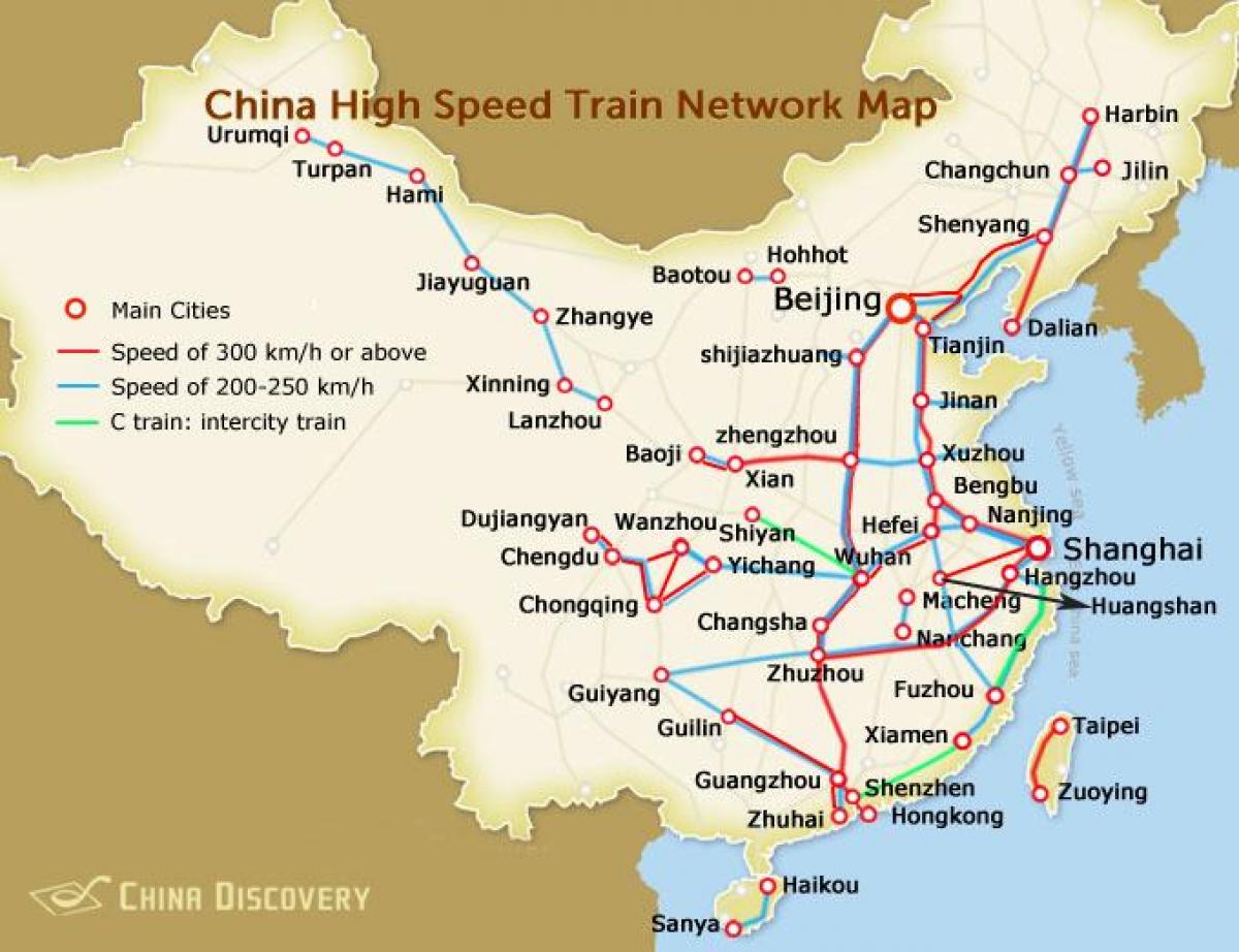 China High Speed Train Map High Speed Train China Map Eastern Asia Asia