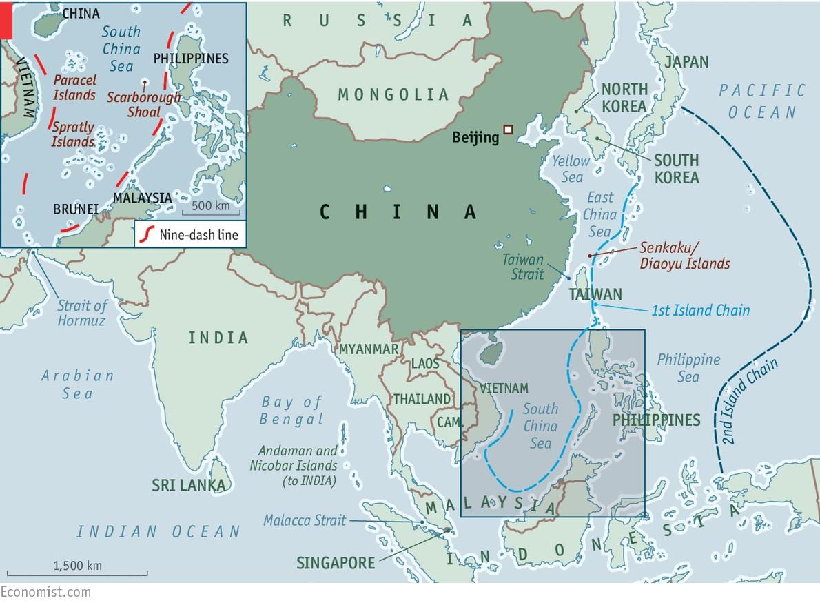 map of China islands