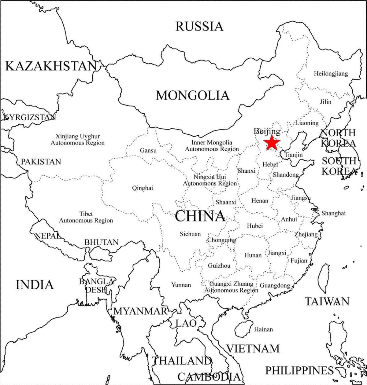 China outline map