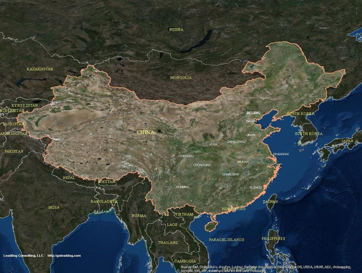 China satellite map