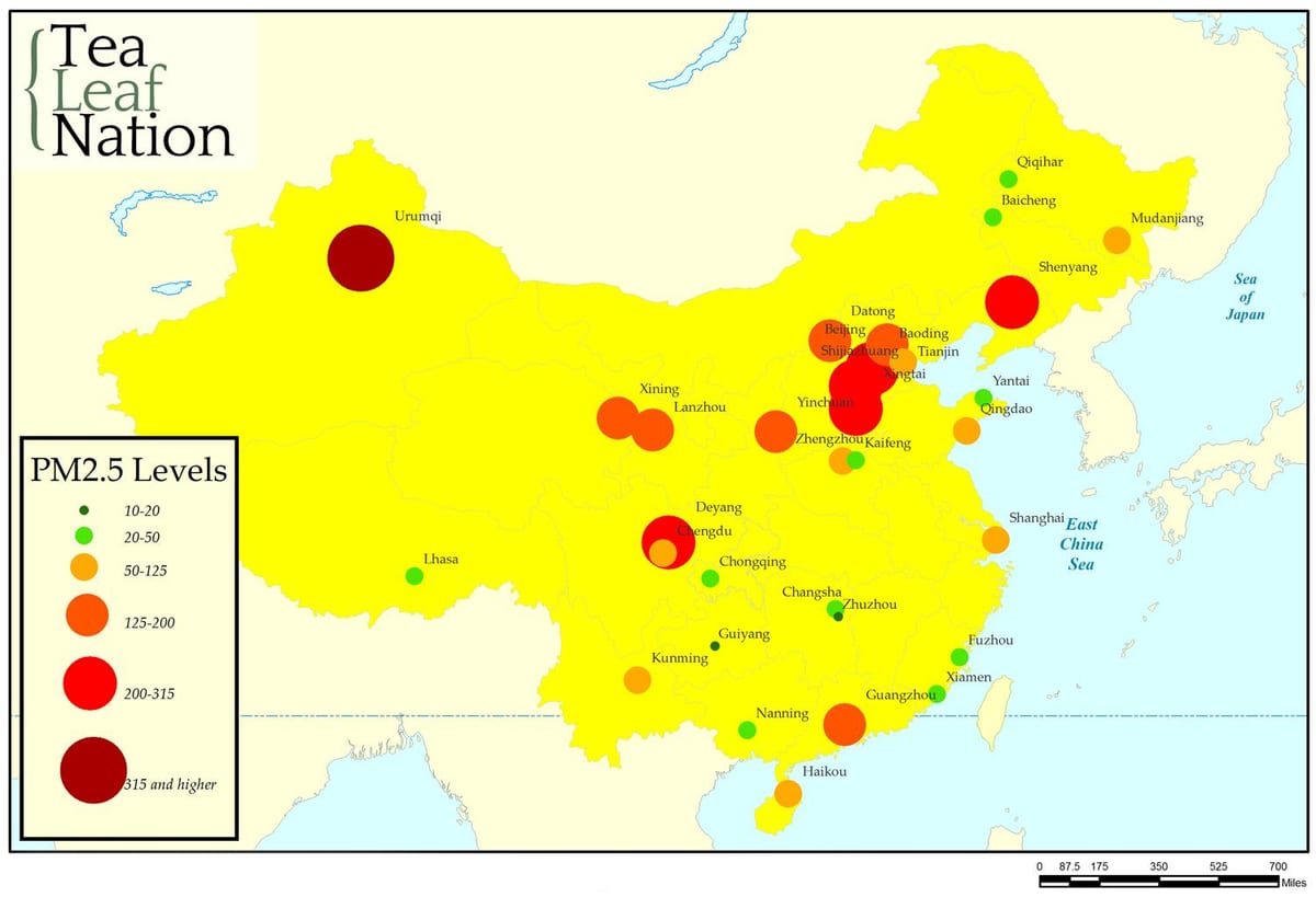 pollution map China