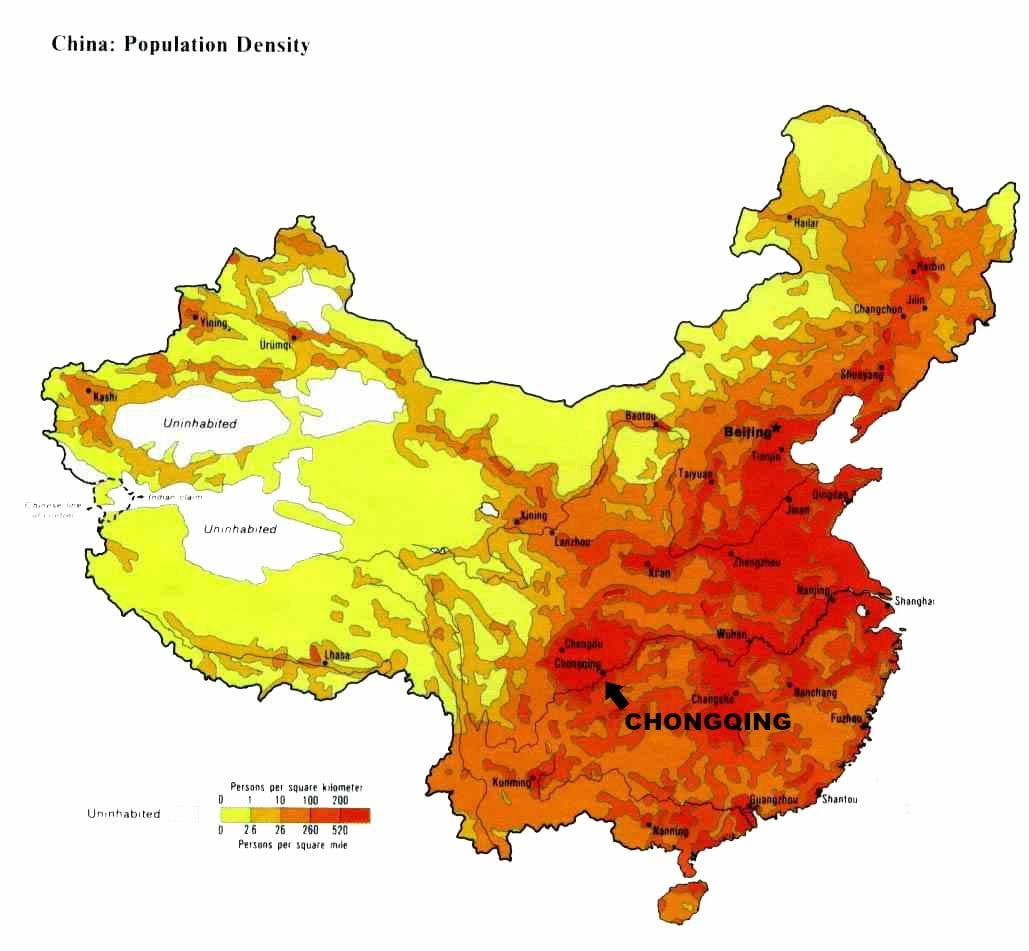 population map of China