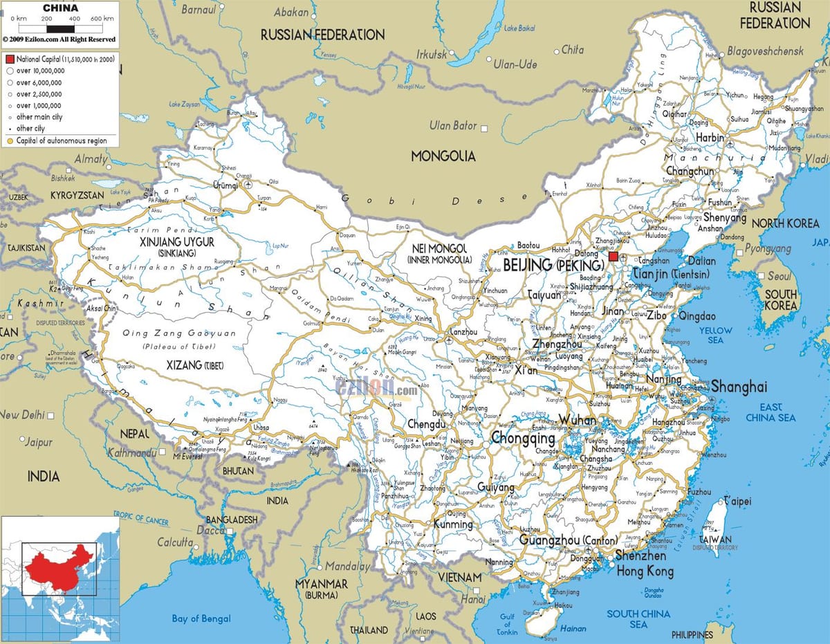 China roads map