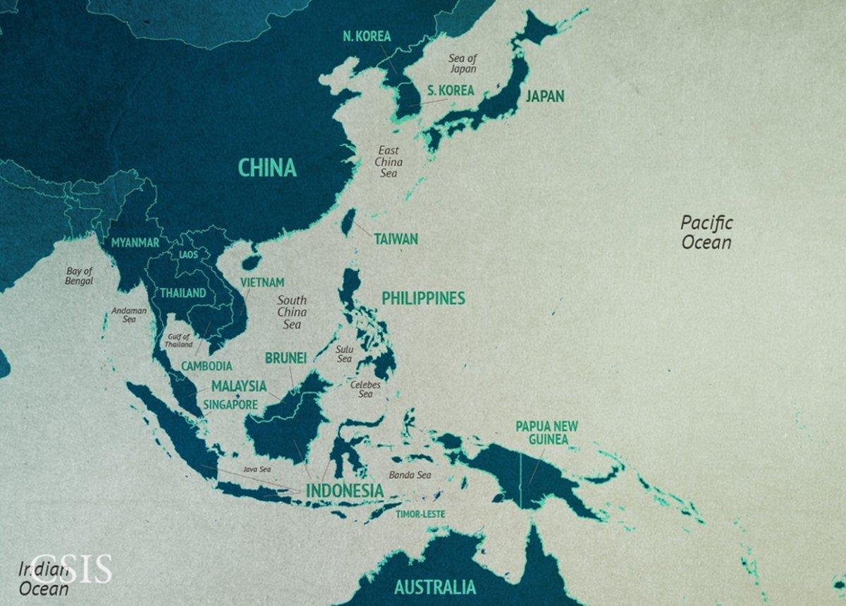 map of China sea