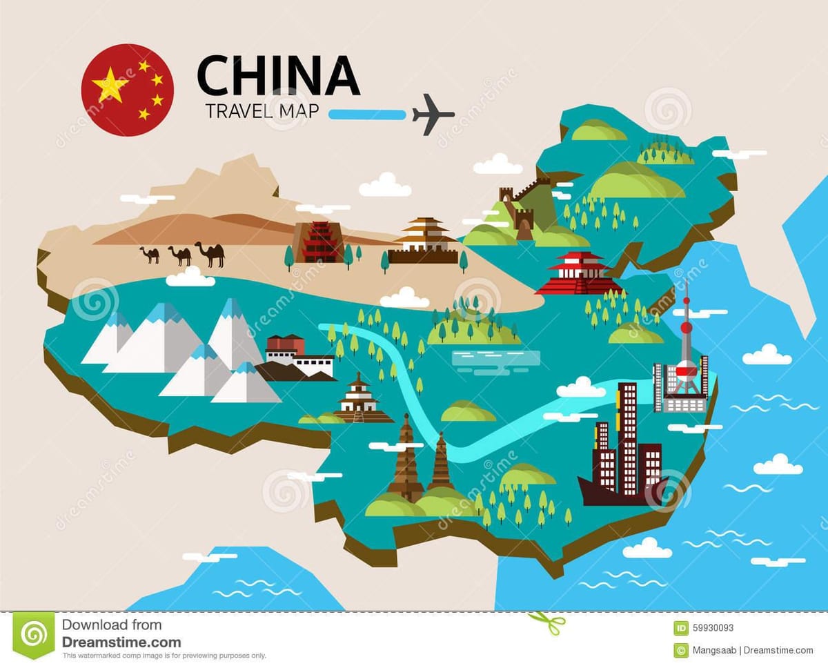 travel map of China