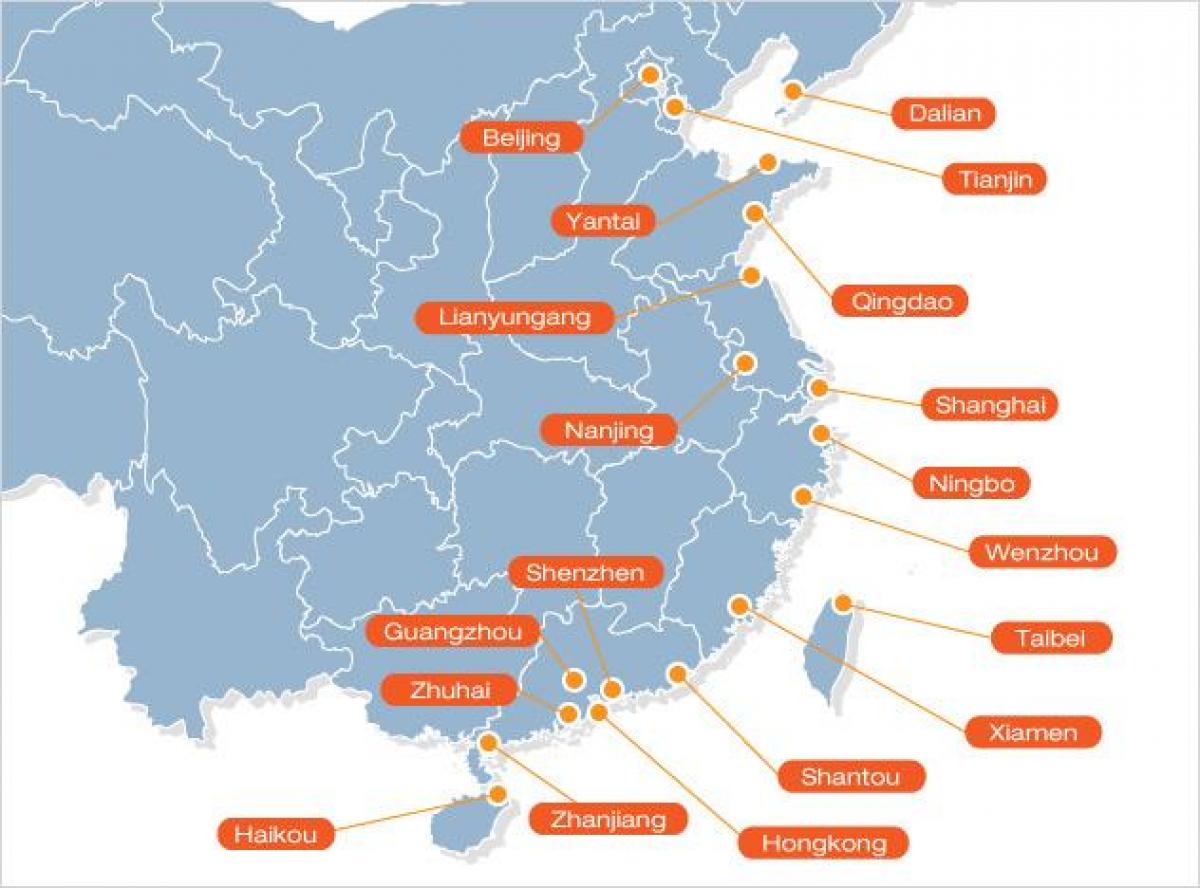 map of chinese ports