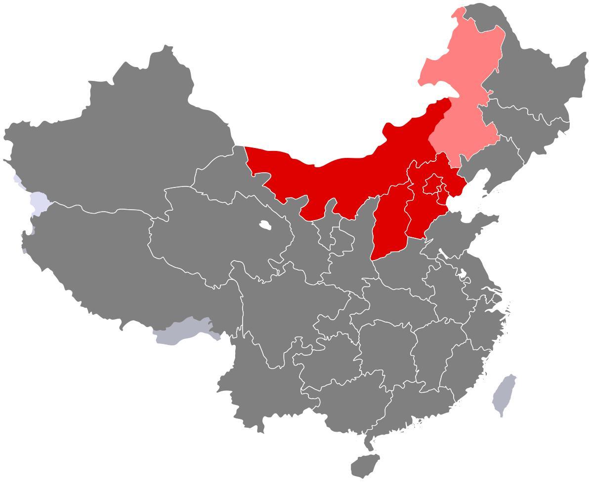 map of north China