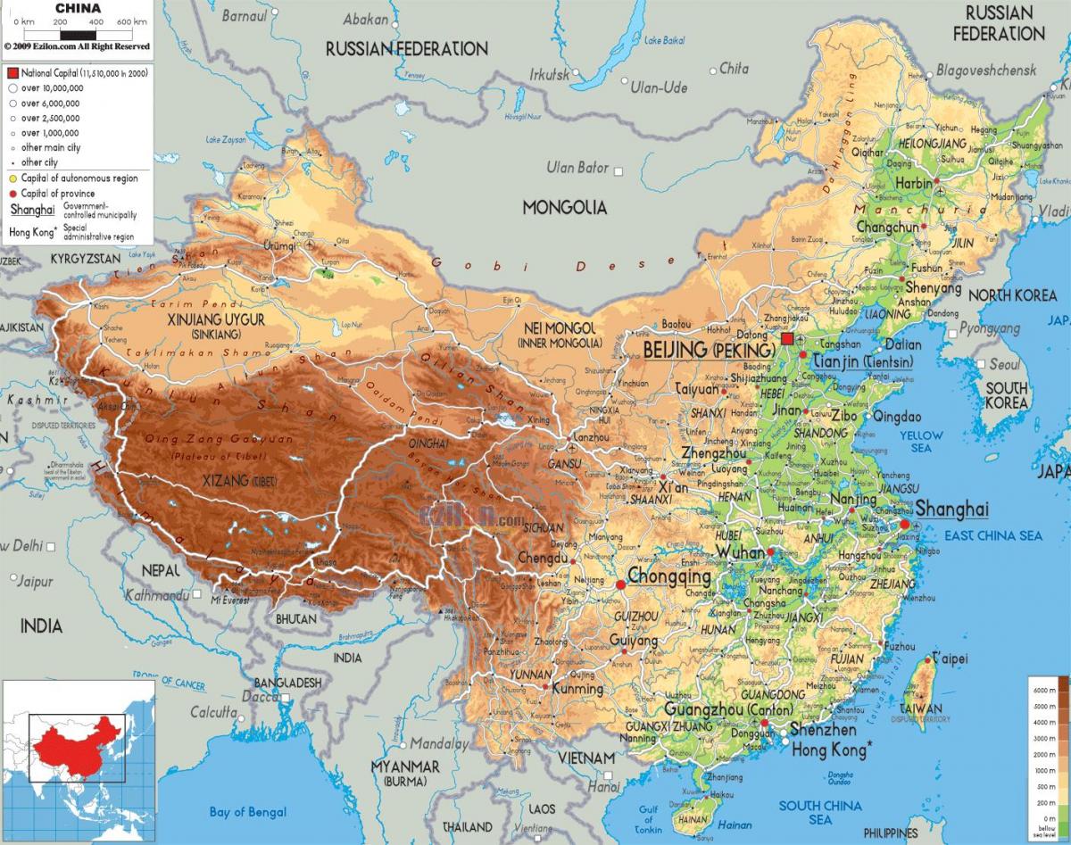 physical map China