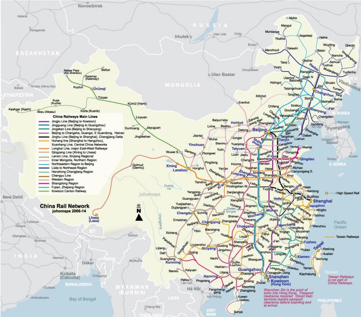 railway map China