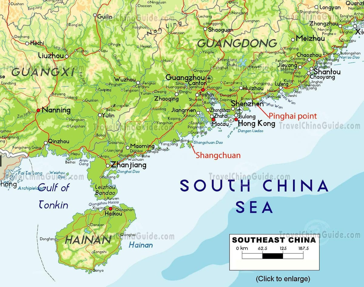 map of southeast China