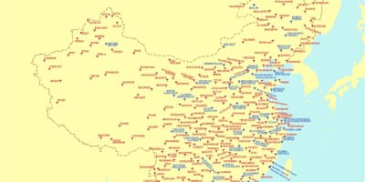 China airports map
