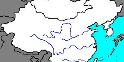 Blank map of ancient China
