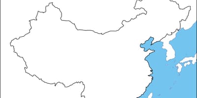 China blank map