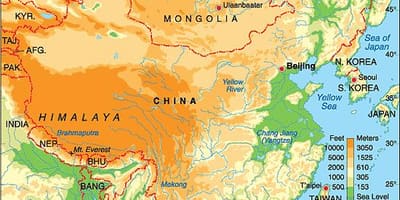 China elevation map