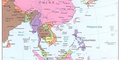 Map of China eastern route