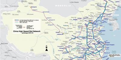 High speed rail China map