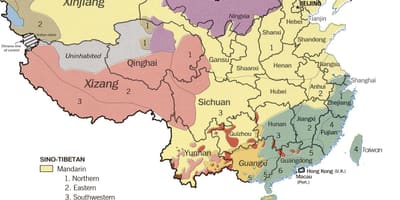 Language map of China