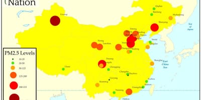 Pollution map China