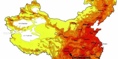Population map of China