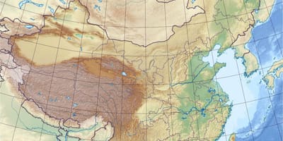 Relief map of China