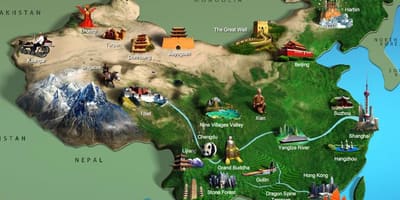 Map of China tourist attractions