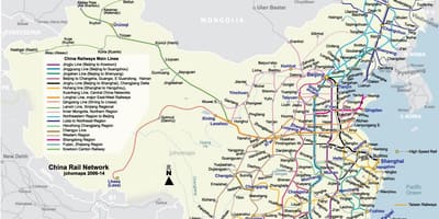 China fast train map