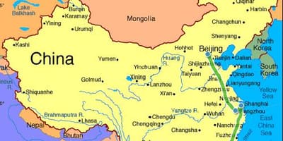 China mainland map