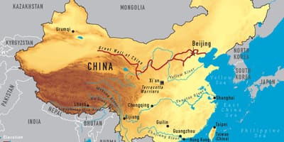 China map of rivers