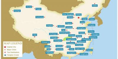 China map with cities