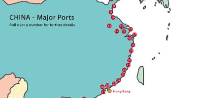 Ports of China map