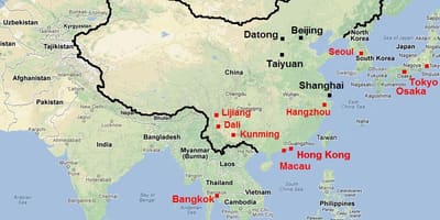 Southern China map