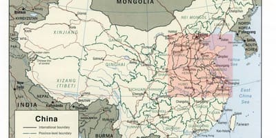 Map of north China plain