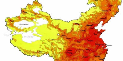 Population density China map