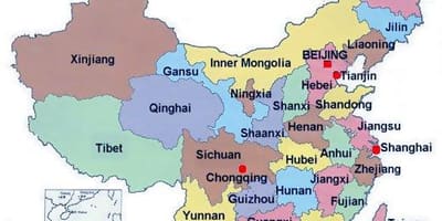 Provincial map China