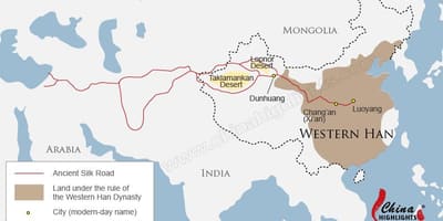 China map silk road