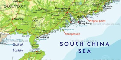 Map of southeast China