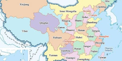 Map of the China