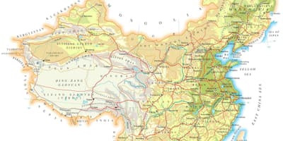 China map topography